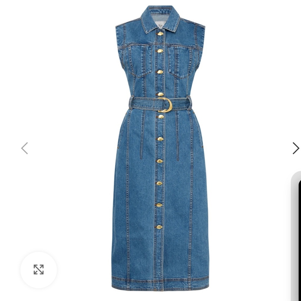 Aje Darcie Denim Midi Dress 90’s Wash Brand New with Tags Size Ladies US 4/ UK 8